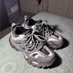 Balenciaga Gray and Black Athletic Shoes